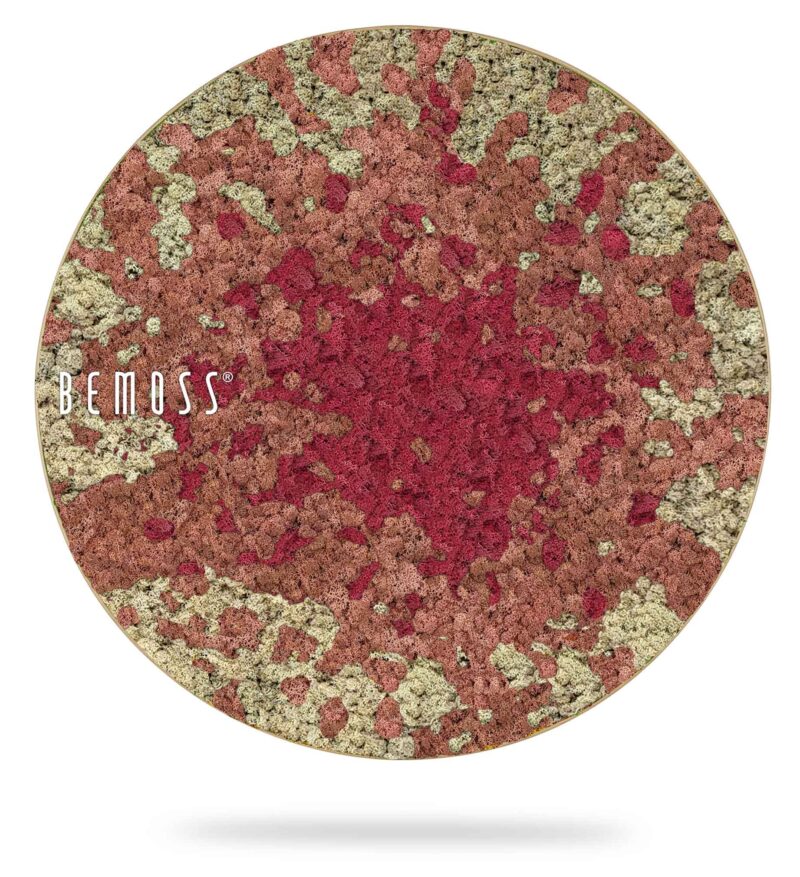 Tableau de mousse rond BEMOSS® SPLASH Rose