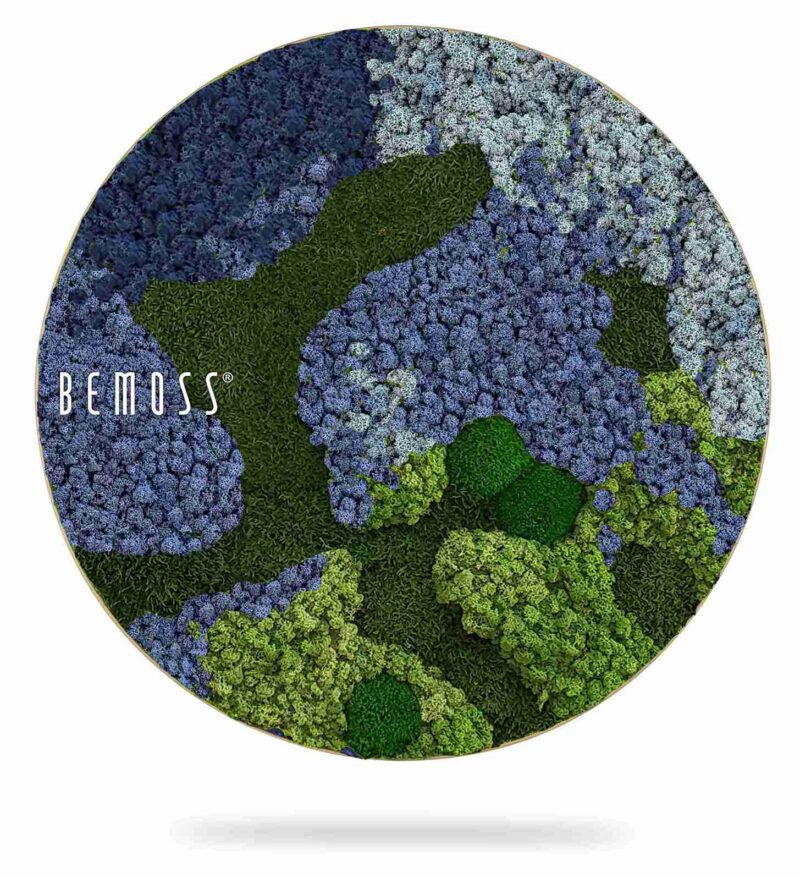 Tableau de mousse rond BEMOSS® ORTHO OMBRE Bleu