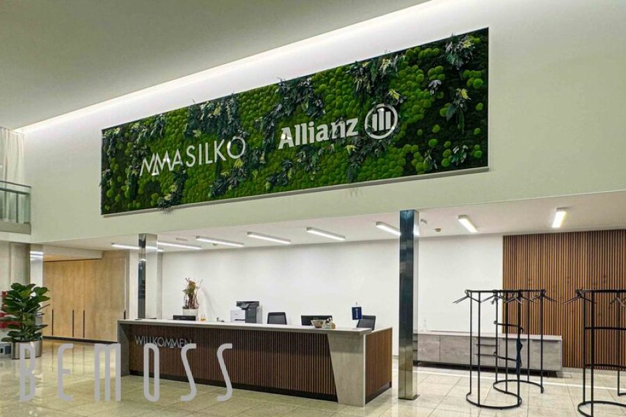 Zelená stena s machom ALLIANZ & MMASILKO
